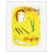 The Yellow Background (Le Fond Jaune) - Vintage Art Exhibition Poster by Marc Chagall c.1969 - Fine Art Rolled Canvas Print 20in x 26in