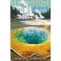 Lantern Press - Yellowstone National Park Wyoming Morning Glory Pool Wall Poster 14.725 x 22.375