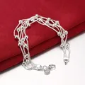 Charm Armbänder Glieder kette Silber Farbe Armband für Frauen Männer Unisex Schmuck Hand kette h234