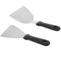 Grill Scraper Steak Frying Spatula Stainless Steel Baking Pans Multipurpose Tool Flattop Accessories Cooking Griddle 2 Pcs