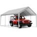 Aoile 13 x25 Heavy Duty Steel Carport Outdoor Car Canopy Portable Garage with Mesh Windows Removable Sidewalls & Zipper Doors