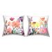 Stupell Vivid Spring Wildflowers Decorative Printed Throw Pillow Design by Kim Allen (Set of 2)