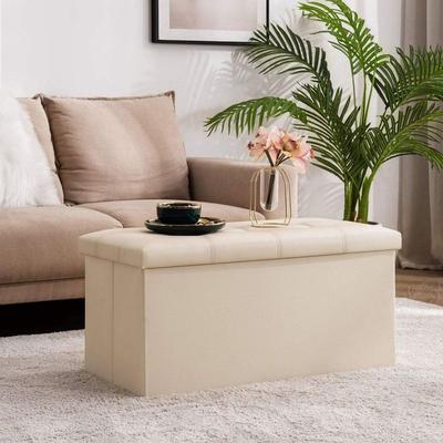 30 inches Folding Storage Ottoman 80L