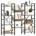 Triple Wide 4 Tier Book Shelf, 54.3" Large Bookcase