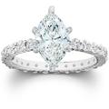 Pompeii3 2 1/2ct Marquise Diamond Engagement Eternity Ring 14K White Gold