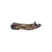 Tahari Flats: Ballet Chunky Heel Casual Brown Leopard Print Shoes - Women's Size 8 1/2 - Round Toe