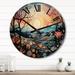 Designart "Sian Art Mandala Sky III" Asian Art Oversized Wood Wall Clock