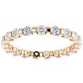 Pompeii3 1 Ct Diamond Bar Set Eternity Wedding Ring in 14k Rose Gold