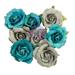 Prima Marketing Paper Flowers 8/Pkg-Blue Illusion Lost In Wonderland