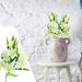Hxoliqit Lily Flower Artificial Flower Potted Decoration Wedding Decoration Dry Flower Decoration Artificial Artificial Artificial Flower Artificial Flower(White) for Living room