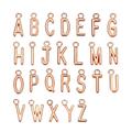 Alloy Metal Alphabet Letter Pendant A-Z Alphabet Bead for DIY Craft Wristbands Necklace(Rose Gold 4 Sets/104pcs)