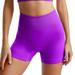 Ramiter Leggings for Women Women s High Waist Yoga Shorts Tummy Control Workout Running Biker Volleyball Shorts for Women with Side Pockets M Purple