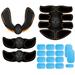 4 Pcs Electric Muscle Toner Rechargeable Abdominal Muscle Stimulator Trainer EMS Abs Fitness Excersize Gear with 15 Pcs Replacement Gel Pads (Arm Abdominal)