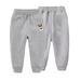 Godderr 2-13T Boys Christmas Elk Sweatpants for Toddler Kids Winter Elastic Waist Casual Jogging Trousers Casual Outdoor Thicken Pants