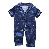 Wilucolt Girls Sleepwear Robes Sleeve Cartoon Toddler Baby Short Pajamas Girl Boy Sleepwear Outfits Tops+Pants Girls Outfits&Set