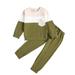 18 Months Toddler Baby Boys Clothes Baby Boys Outfits 18-24 Months Baby Boys Long Sleeve Round Neckline Top Pants 2PCS Set Fall Winter Clothes Set for Boys Green