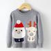 eczipvz Baby Boy Clothes Toddler Boys Girls Christmas Cartoon Santa Deer Prints Sweater Long Sleeve Warm Knitted Pullover Boys (Grey 2-3 Years)