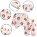 CSCHome 2 Piece Baby Girls Fleece Pajamas Sleepwear Tops+pants Outfits Sleepwear Fit Peach Prints Fleece Sleepwear Pjs for Daily 3m-6Y