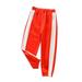 Fimkaul Boys Girls Pants Child Patchwork Cotton Fashion Sport Trousers Outfits Clothes Casual Pants Baby Clothes Red