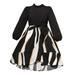 EHQJNJ Baby Girl Outfits 3-6 Months Fall Winter Toddler Girls Long Sleeve Stripe Prints Princess Dress Dance Party Dresses Clothes Black Polka Dot Outfit Baby Girl