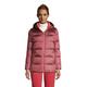 Hooded Wide Channel Down Puffer Jacket, Women, size: 10-12, regular, Red, Nylon/Down, by Lands' End