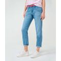 5-Pocket-Jeans BRAX "Style MERRIT S" Gr. 34K (17), Kurzgrößen, blau (hellblau) Damen Jeans 5-Pocket-Jeans