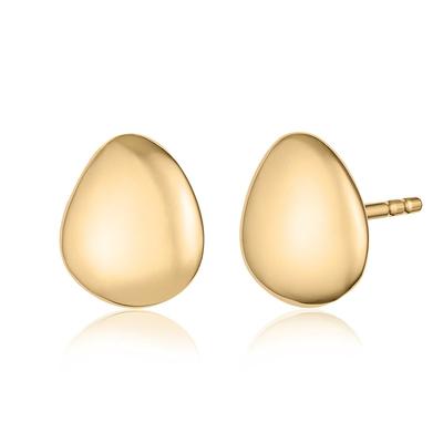 Gold Nura Small Pebble Stud Earrings