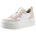 Plateausneaker BUFFALO "PAIRED COURT" Gr. 39, beige (weiß, creme) Damen Schuhe Sneaker
