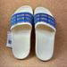 Adidas Shoes | Adidas Sandals Men 7 Wonder Cream Blue Gw0821 Cozy Pack Plaid Adilette Slide | Color: Blue/Cream | Size: 7