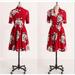 Anthropologie Dresses | Euc Anthro Maeve Dagmar Floral Shirtdress Dress | Color: Red/White | Size: 2