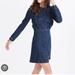 Madewell Dresses | Madewell Ruffle Denim Long Sleeve Shirt Dress 2 | Color: Black/Blue | Size: 2