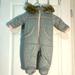 Jessica Simpson Jackets & Coats | Jessica Simpson Infant 3-6m Snowsuit Really Soft Fleece Lining Attached Hood | Color: Gray/Pink | Size: 3-6mb