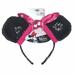 Disney Accessories | Minnie Mouse Disney Ears With Pink Bow, Black | Color: Black/Pink | Size: Osg