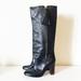 Coach Shoes | Coach Therese Tall Black Leather Riding Boots Size 8b | Color: Black | Size: 8