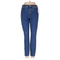 Joe's Jeans Jeans - High Rise Skinny Leg Denim: Blue Bottoms - Women's Size 24 - Dark Wash