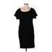 Casual Dress - Sheath: Black Solid Dresses - Women's Size Small