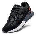 FitVille Laufschuhe Herren Extra Weite Turnschuhe Sportschuhe Breit Fitnessschuhe Bequeme Sneakers Schuhe für Plantarfasziitis Fußschmerzen Schwarz 46.5 EU XX-Weit