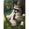 ALKOY 500/1000/1500 Pieces Adults Jigsaw Puzzles Wooden Puzzle, Brain Challenge Jigsaw Roll Mat for Children, Butterfly and Raccoon, Intelligence Jigsaw Sets for Family, Parent-Child Games/1500Pcs