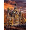 ALKOY 1000 Pieces Adults Jigsaw Puzzles,Wooden European Landscape Series Brain Challenge Jigsaw Toy for Children,Church Scenery Intelligence Puzzles,Diy Parent-Child Games,For Home Wall Decoration/1