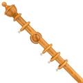 Swish Naturals Urn 35mm Wooden Curtain Pole Set, Antique Pine, 240cm