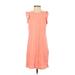 Universal Thread Casual Dress - Shift Crew Neck Sleeveless: Orange Print Dresses - Women's Size X-Small