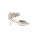 Pelle Moda Heels: Tan Print Shoes - Women's Size 6 1/2 - Open Toe