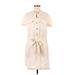 Banana Republic Factory Store Casual Dress - Shirtdress: Ivory Dresses - Women's Size Medium