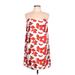 Re Sweetheart Sleeveless:named Casual Dress - Shift Sweetheart Sleeveless: Red Color Block Dresses - Women's Size Large