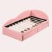 FOSHNATURE PU Tufted Daybed w/ Two Drawers Upholstered/Faux leather in Pink | 27.8 H x 42 W x 79 D in | Wayfair SUDA-GX001321AAH