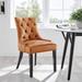 Regent Tufted Vegan Leather Parsons Dining Chair by Modway Faux Leather/Wood/Upholstered in Brown | 36 H x 22 W x 25 D in | Wayfair EEI-2222-TAN