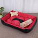 Tucker Murphy Pet™ Cadense Dog Kennel Pet Bolster Cotton in Black/Red | 23.62 W x 31.5 D in | Wayfair FA258D89740D46FF836D5F0B8AD367C1