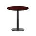 Ebern Designs Jamey 24" Round Laminate Table Top w/ 18" Round Bar Height Table Base Wood/Metal in Brown/Gray | Wayfair