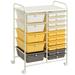 Rebrilliant Barksdale 15 Drawer Rolling Storage Chest Plastic/Metal in Gray/Yellow | Wayfair A97A89D7731E4EB49F41713086C71099