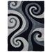 Black Rectangle 5'3" x 7'2" Area Rug - Wrought Studio™ Ayeleen Abstract Machine Woven Rectangle 7'10" x 10'6" Polyester Area Rug in Polyester | Wayfair